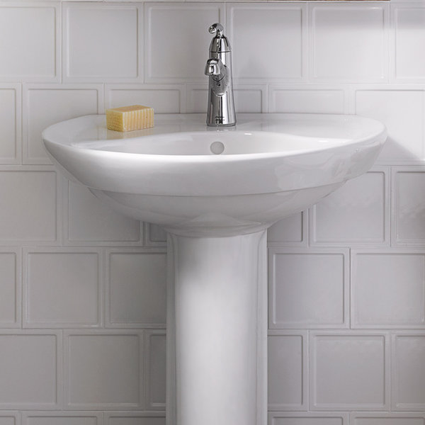 American Standard Ravenna 23'' Tall UShaped Pedestal Bathroom Sink